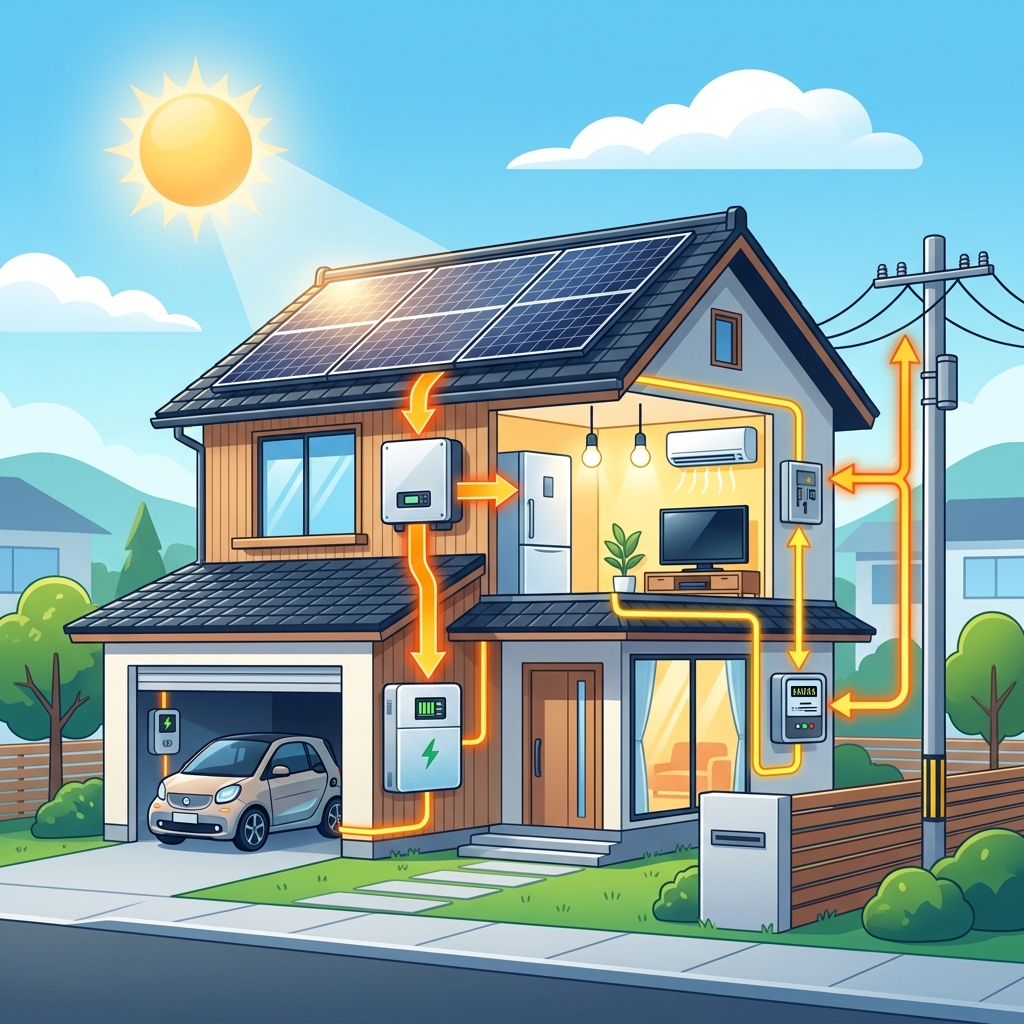 新築住宅の太陽光発電・蓄電池の収支シミュレーションイメージ